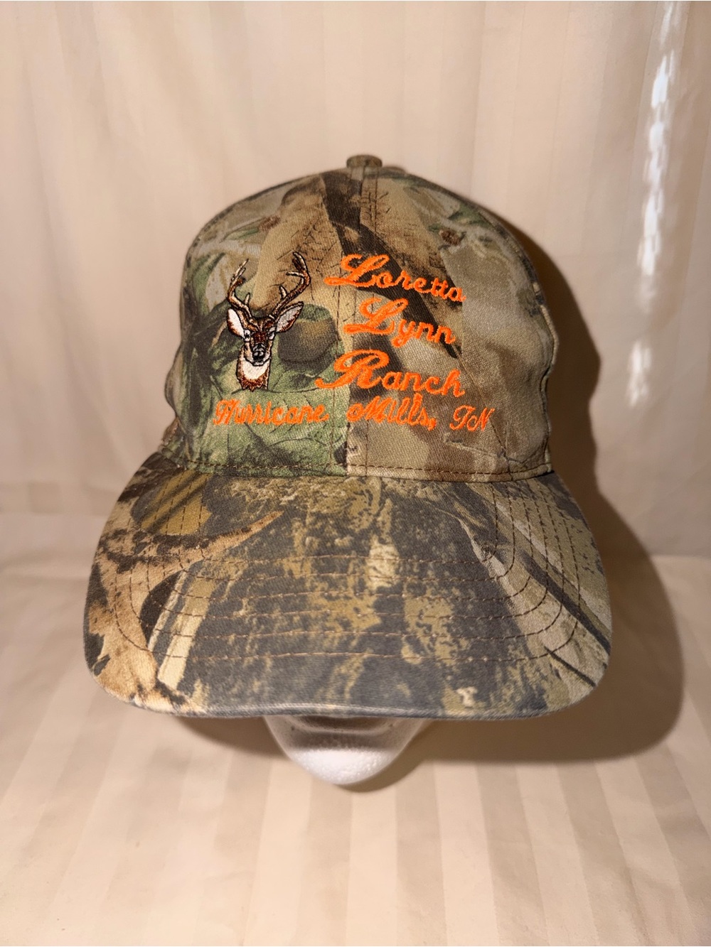 Vintage Loretta Lynn Ranch Camo Hat Kati Advantage Timber Retro Y2K